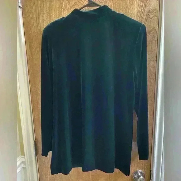 Vintage JBS LTD Jacket Womens Velvet Velour Emerald Green Size 14P Super Soft - Picture 5 of 9
